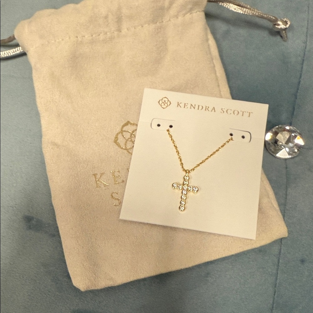 Kendra Scott Gold and Silver Cross Pendant